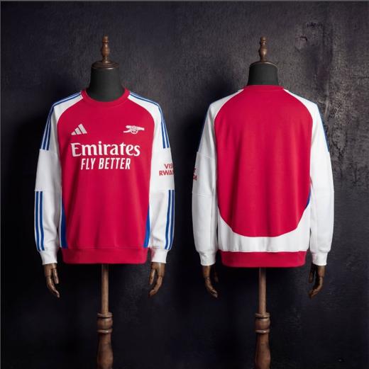 Moletom Arsenal adidas vermelho com patrocínio Emirates
